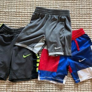 3 pairs of Nike boys’ dry fit shorts, size small